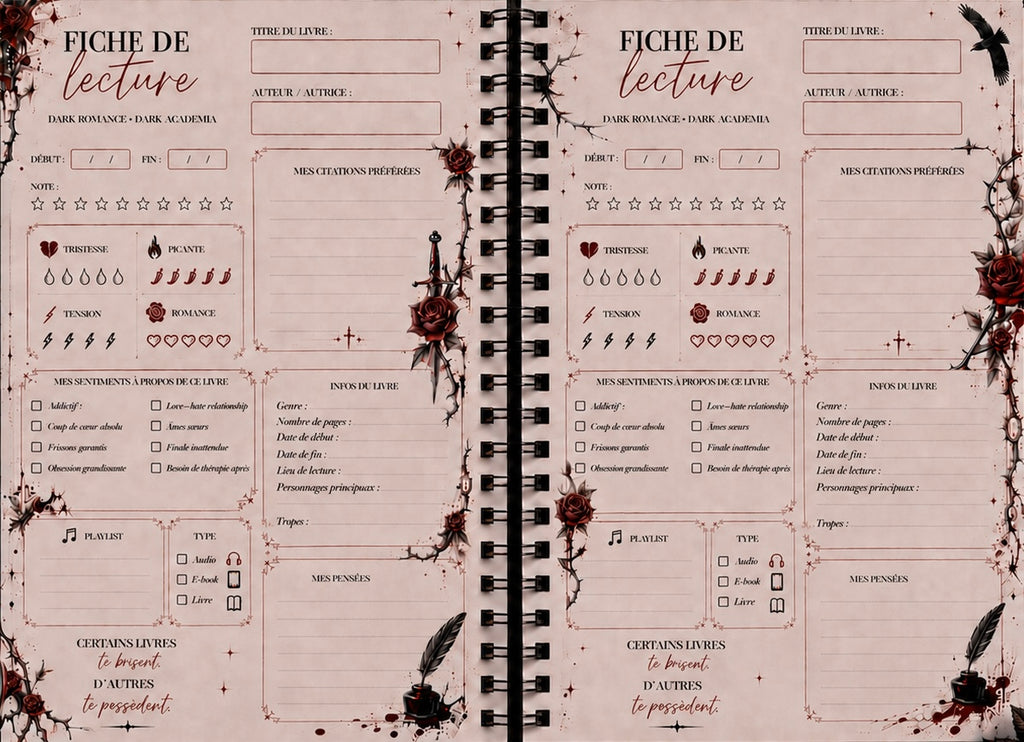 Journal de lecture DARK ACADEMIA