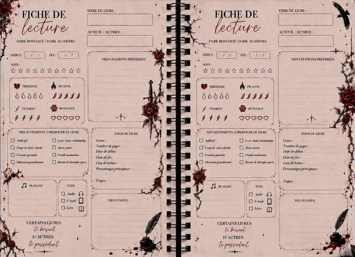 Journal de lecture DARK ACADEMIA